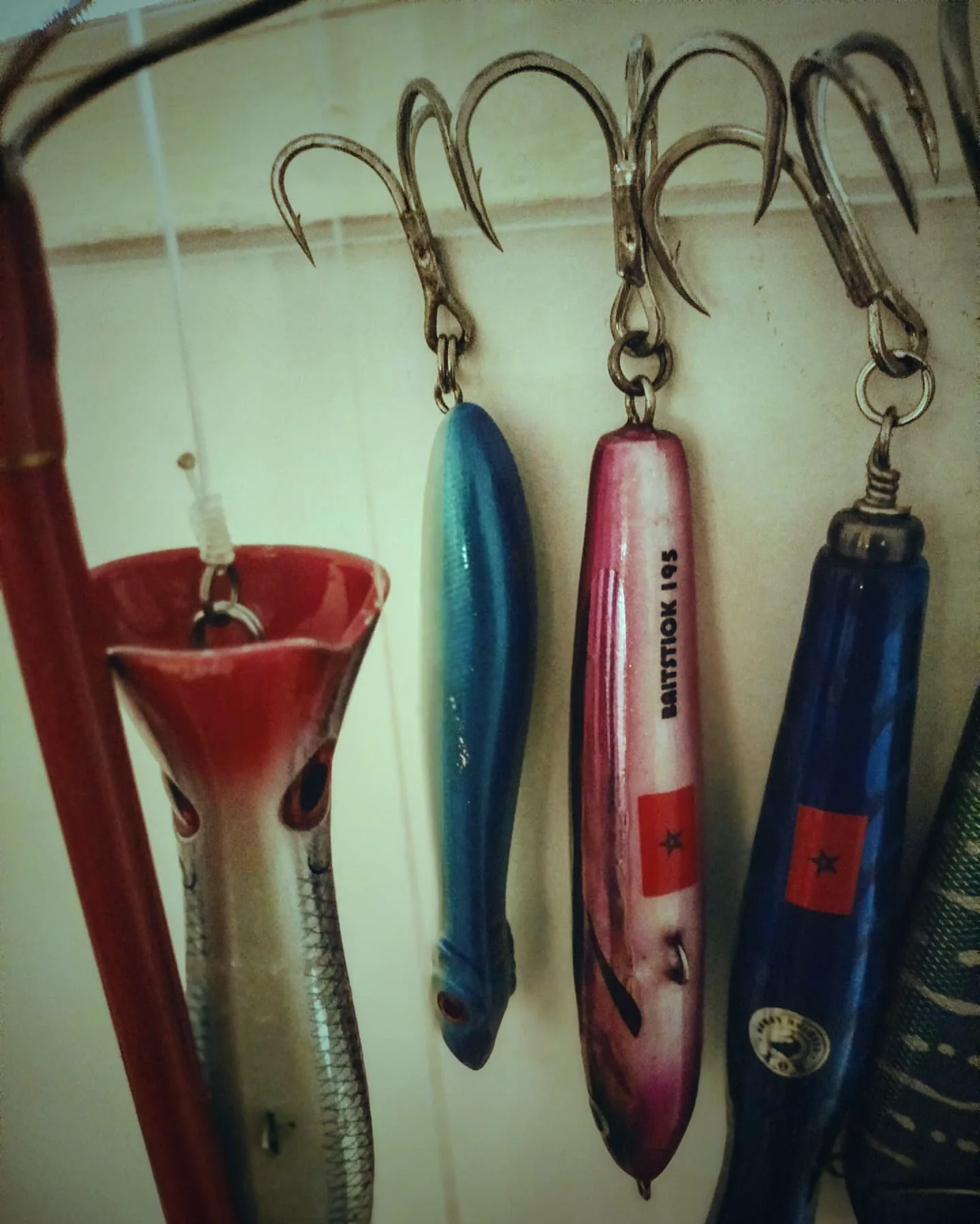 Trolling lures rigged for the Strait